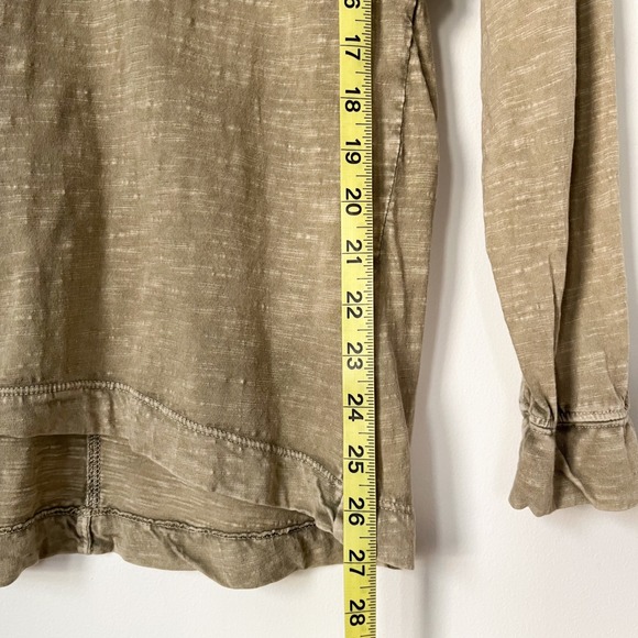 Anthropologie Pilcro Ruffled Open Back Tunic Tee Top Moss Green Womens Medium - Picture 11 of 14